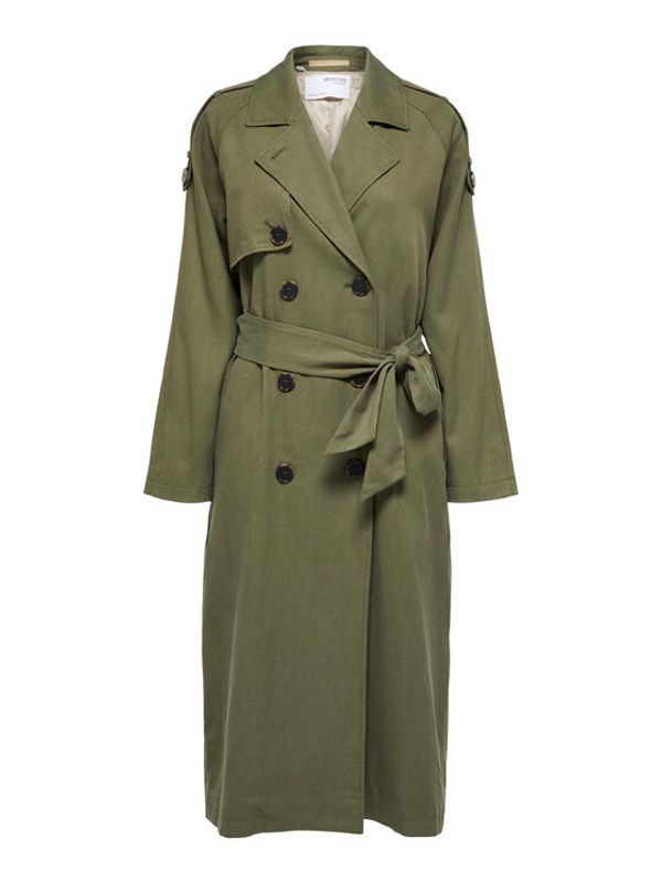 Selected Femme Selected Femme Тренч New Bren 16082403 Зелен Regular Fit