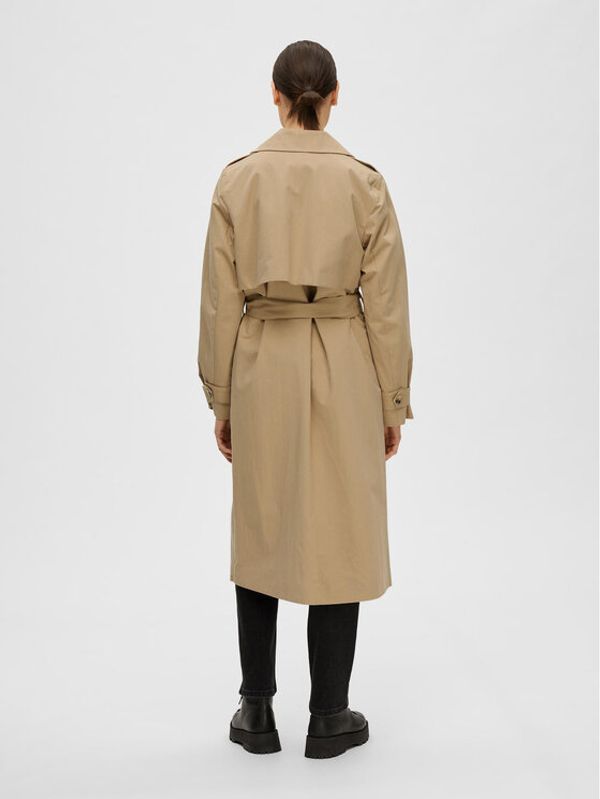 Selected Femme Selected Femme Тренч Sia 16088259 Бежов Regular Fit