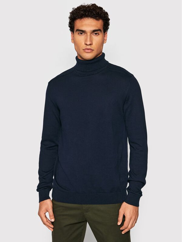 Selected Homme Selected Homme Поло Berg 16074684 Тъмносин Regular Fit