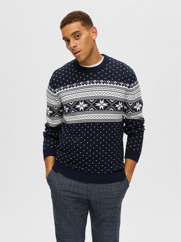 Selected Homme Selected Homme Пуловер Claus 16086720 Тъмносин Regular Fit