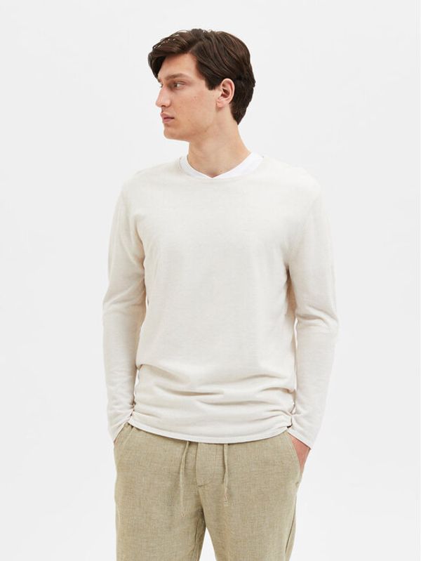 Selected Homme Selected Homme Пуловер Rome 16079774 Бежов Regular Fit