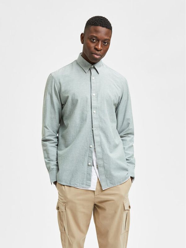 Selected Homme Selected Homme Риза 16078867 Зелен Slim Fit