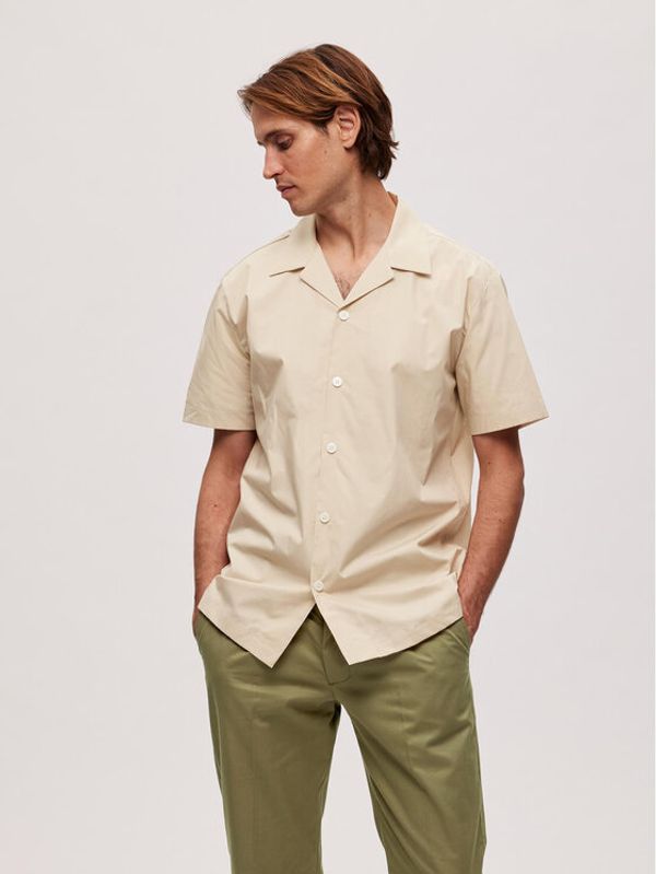 Selected Homme Selected Homme Риза 16088351 Бежов Regular Fit