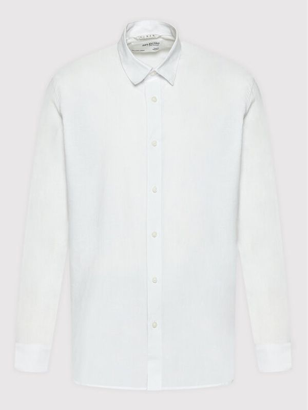 Selected Homme Selected Homme Риза New-Linen 16079052 Бял Regular Fit