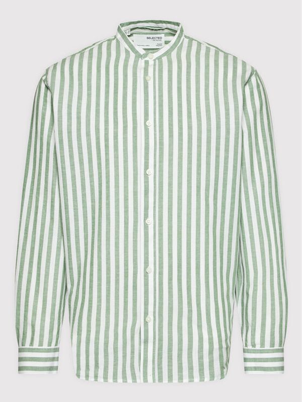 Selected Homme Selected Homme Риза New Linen 16079054 Зелен Regular Fit