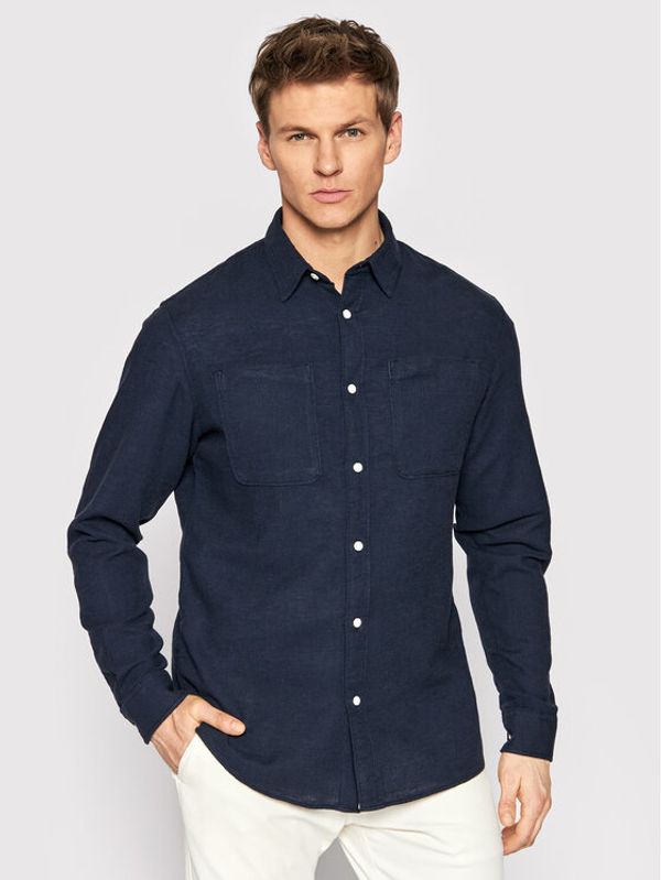 Selected Homme Selected Homme Риза Nico 16083827 Тъмносин Slim Fit