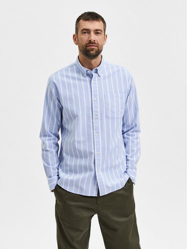 Selected Homme Selected Homme Риза Rick 16077359 Син Regular Fit
