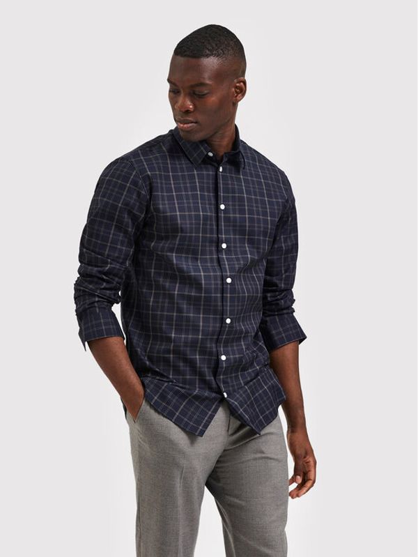 Selected Homme Selected Homme Риза Saturn 16085824 Тъмносин Slim Fit