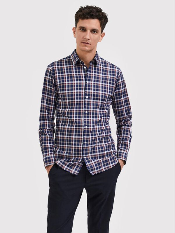 Selected Homme Selected Homme Риза Saturn 16085824 Тъмносин Slim Fit