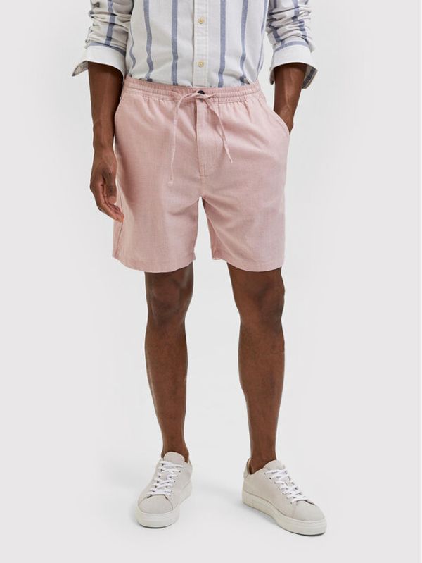 Selected Homme Selected Homme Шорти от плат Newton 16083582 Розов Comfortable Fit