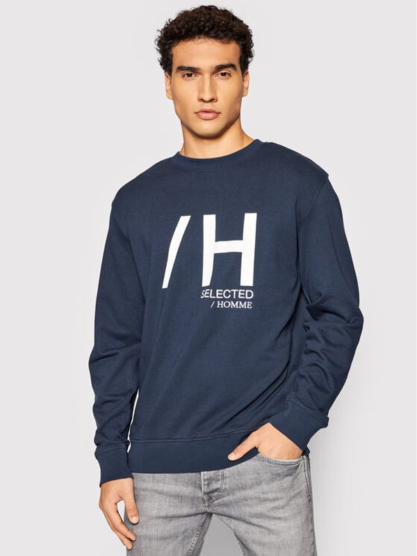 Selected Homme Selected Homme Суитшърт Madrid 16082914 Тъмносин Regular Fit