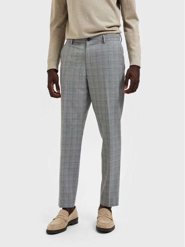 Selected Homme Selected Homme Текстилни панталони 16087750 Сив Slim Fit