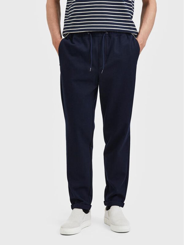 Selected Homme Selected Homme Текстилни панталони Selby 16085172 Тъмносин Slim Fit