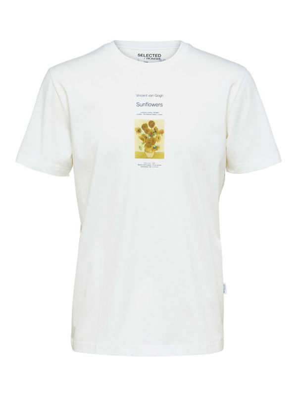 Selected Homme Selected Homme Тишърт 16089512 Бял Regular Fit