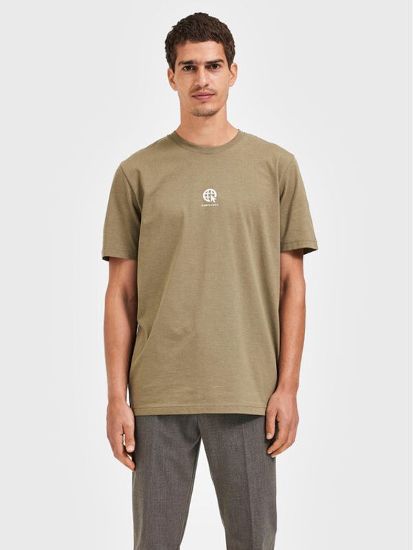 Selected Homme Selected Homme Тишърт Armin 16085666 Зелен Slim Fit