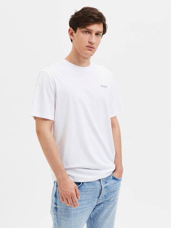 Selected Homme Selected Homme Тишърт Aspen 16087858 Бял Regular Fit