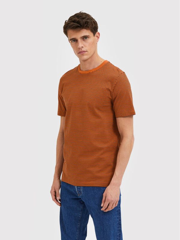 Selected Homme Selected Homme Тишърт Norman 16080129 Кафяв Regular Fit