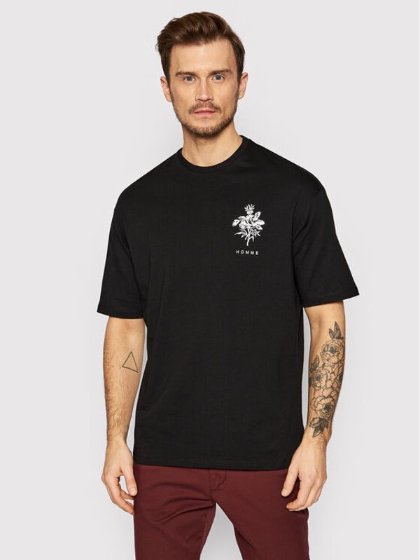 Selected Homme Selected Homme Тишърт Paw 16086028 Черен Relaxed Fit