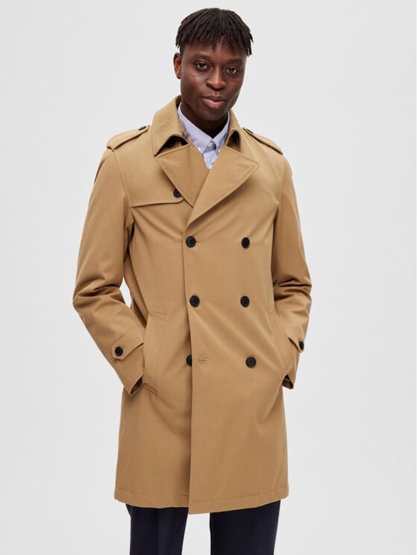 Selected Homme Selected Homme Тренч 16087902 Кафяв