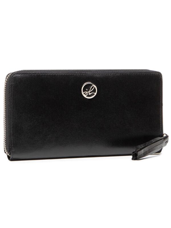 Semi Line Semi Line Голям дамски портфейл P8224-0 Черен
