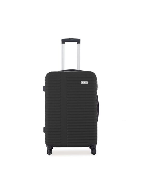 Semi Line Semi Line Голям твърд куфар T5647-6 Черен