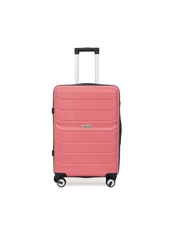 Semi Line Semi Line Среден твърд куфар T5615-2 Розов
