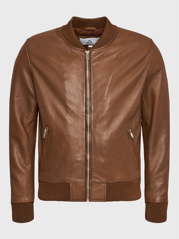 Serge Pariente Serge Pariente Кожено яке Bonbon Кафяв Regular Fit