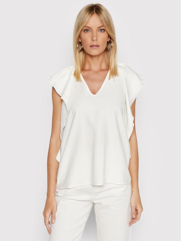 Silvian Heach Silvian Heach Блуза Indians PGP22453BL Бял Regular Fit