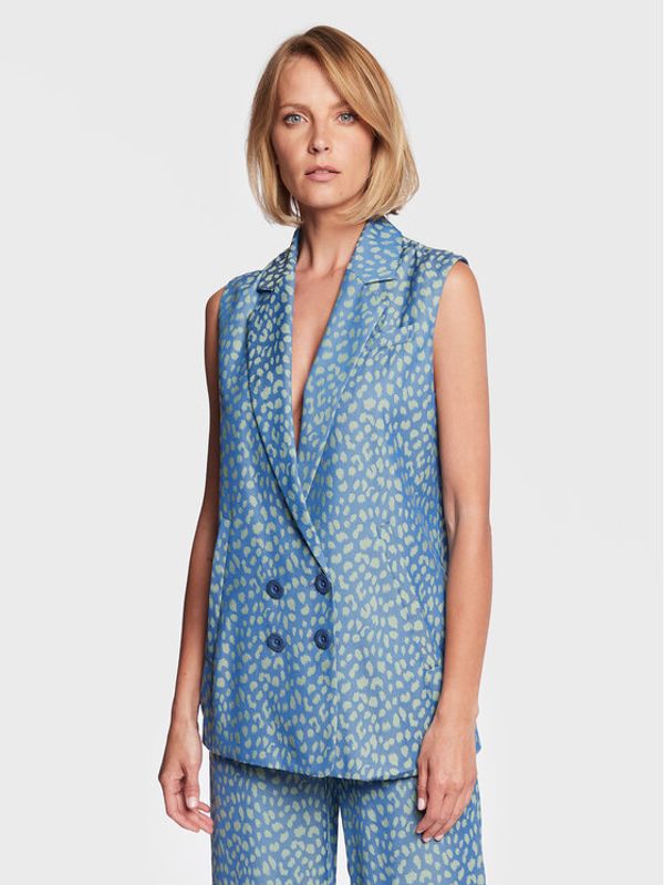 Silvian Heach Silvian Heach Елек Gilet GPP23497GT Син Regular Fit