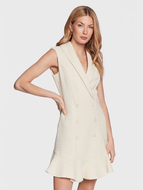 Silvian Heach Silvian Heach Ежедневна рокля GPP23256VE Екрю Regular Fit