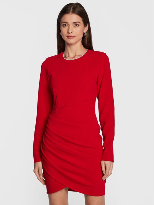Silvian Heach Silvian Heach Коктейлна рокля CVA22141VE Червен Slim Fit