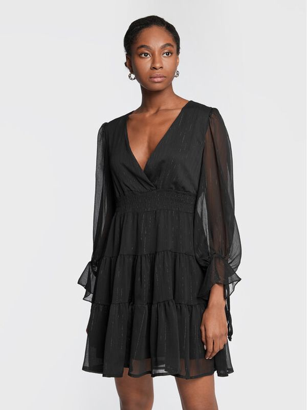 Silvian Heach Silvian Heach Коктейлна рокля CVA22144VE Черен Regular Fit