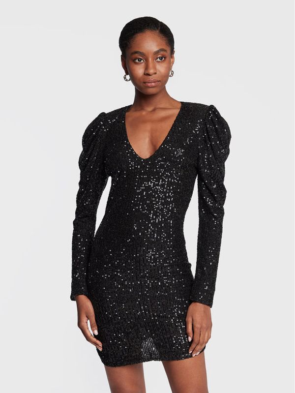 Silvian Heach Silvian Heach Коктейлна рокля CVA22235VE Черен Slim Fit