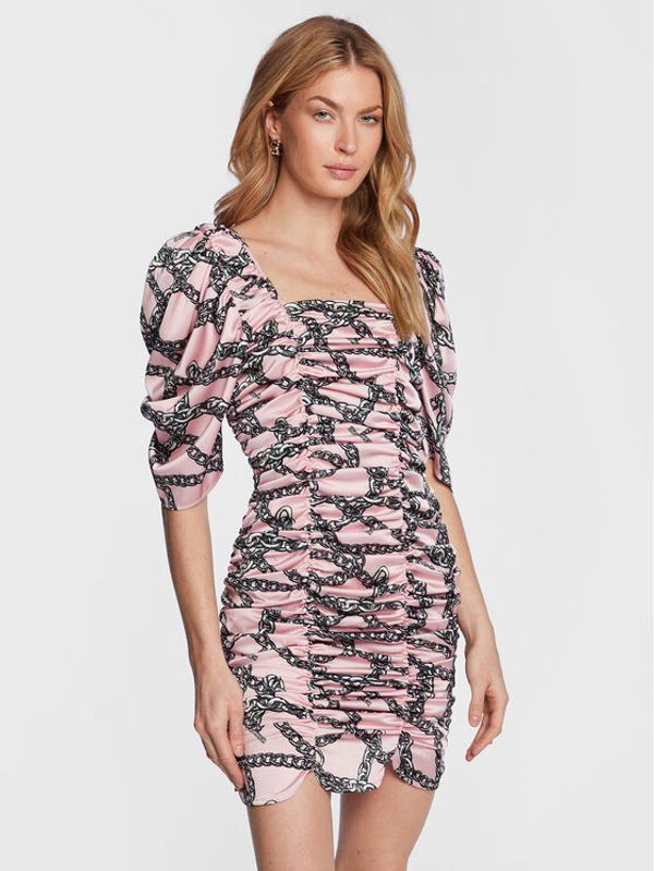 Silvian Heach Silvian Heach Коктейлна рокля GPP23203VE Розов Slim Fit