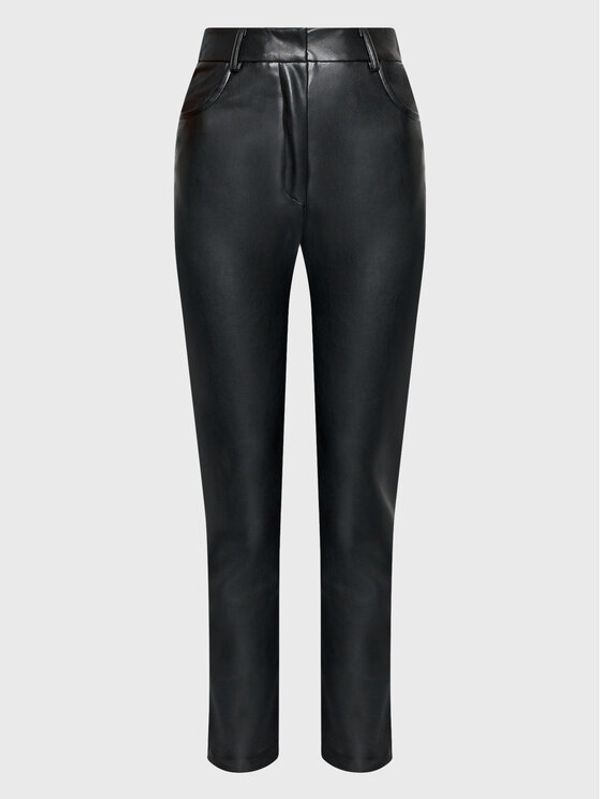 Silvian Heach Silvian Heach Панталони от имитация на кожа PGA22242PA Черен Regular Fit