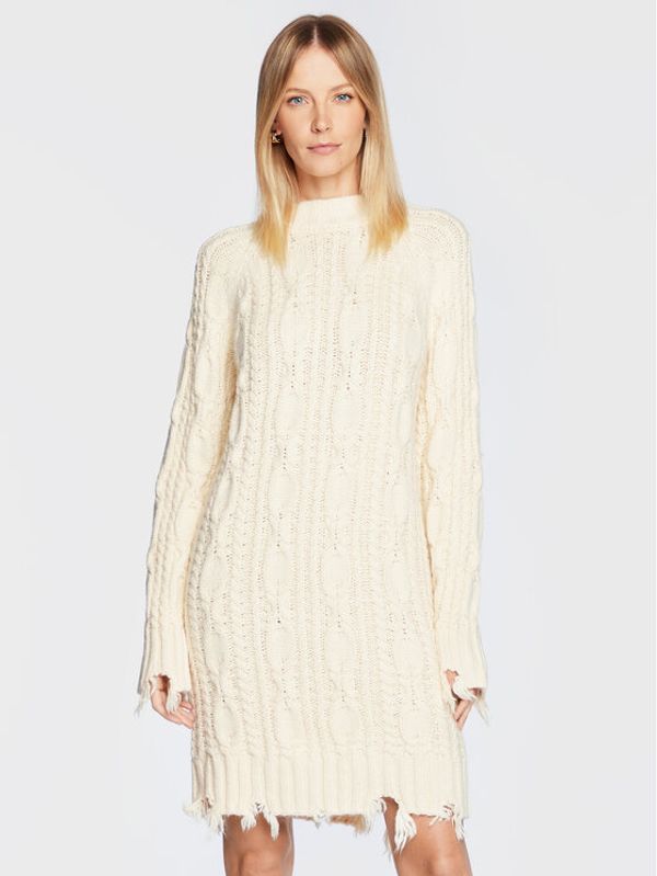 Silvian Heach Silvian Heach Плетена рокля CVA22096VE Бежов Regular Fit