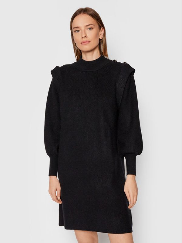 Silvian Heach Silvian Heach Плетена рокля Kettering PGA21054VE Черен Regular Fit