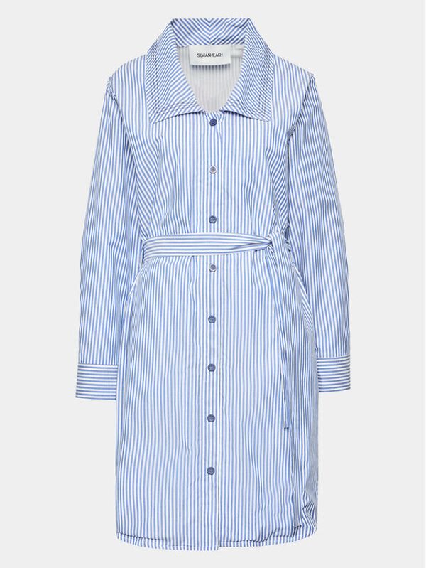 Silvian Heach Silvian Heach Рокля тип риза GPP23120VE Син Regular Fit