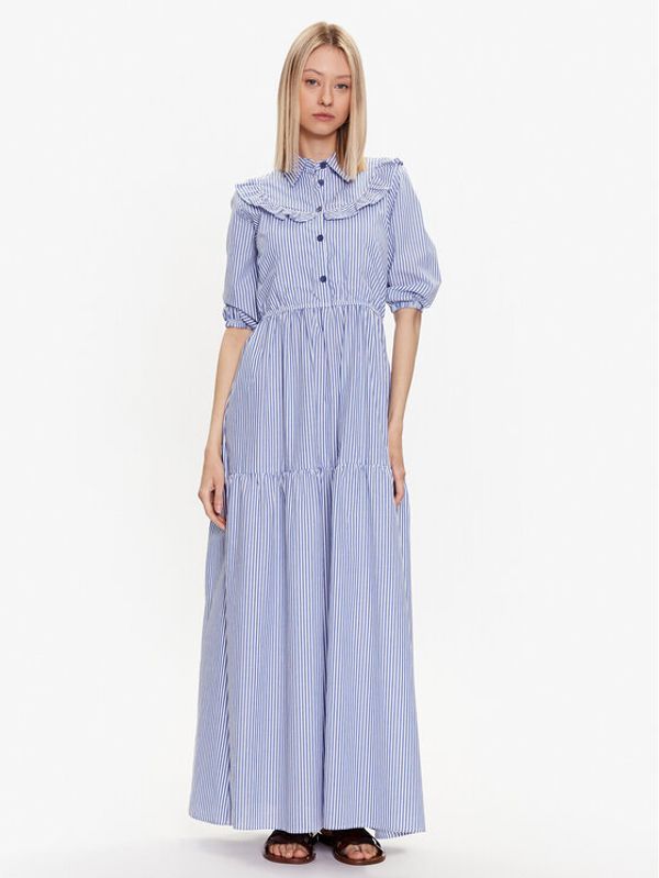 Silvian Heach Silvian Heach Рокля тип риза GPP23152VE Син Regular Fit