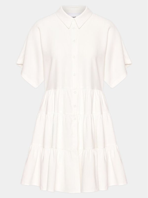 Silvian Heach Silvian Heach Рокля тип риза GPP23328VE Бял Relaxed Fit