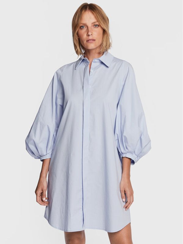 Silvian Heach Silvian Heach Рокля тип риза GPP23478VE Син Regular Fit