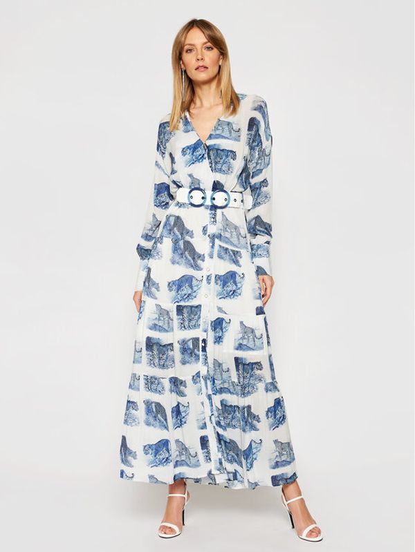 Silvian Heach Silvian Heach Рокля тип риза Peakes PGP21165VE Син Regular Fit