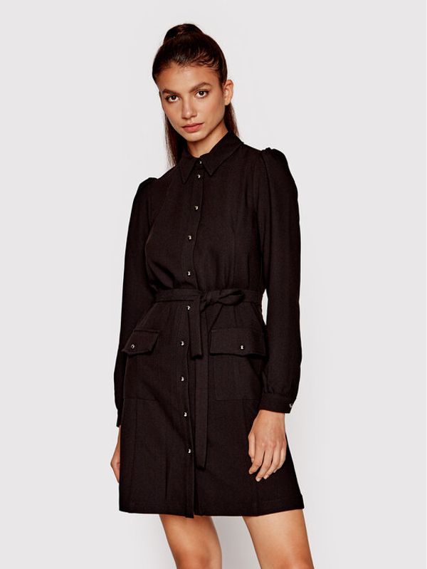 Silvian Heach Silvian Heach Рокля тип риза PGA22277VE Черен Regular Fit