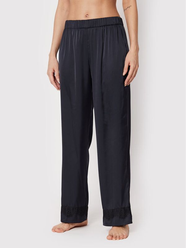 Simone Pérèle Simone Pérèle Долнище на пижама Satin Secrets 23H660 Тъмносин Relaxed Fit