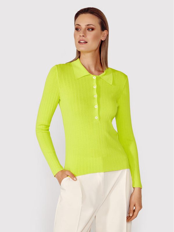 Simple Simple Блуза SWD002 Жълт Regular Fit