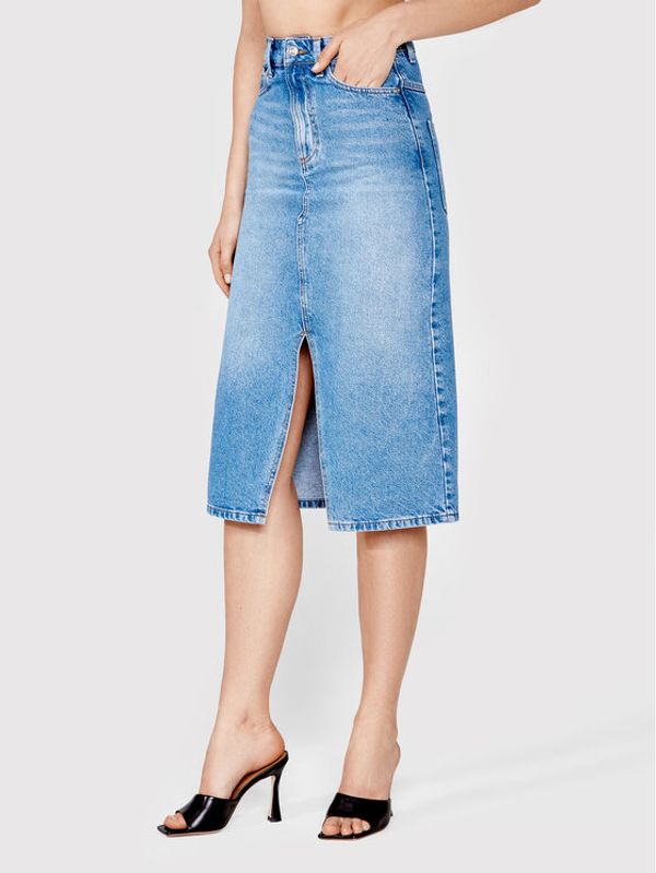 Simple Simple Дънкова пола SDDJ002 Син Regular Fit