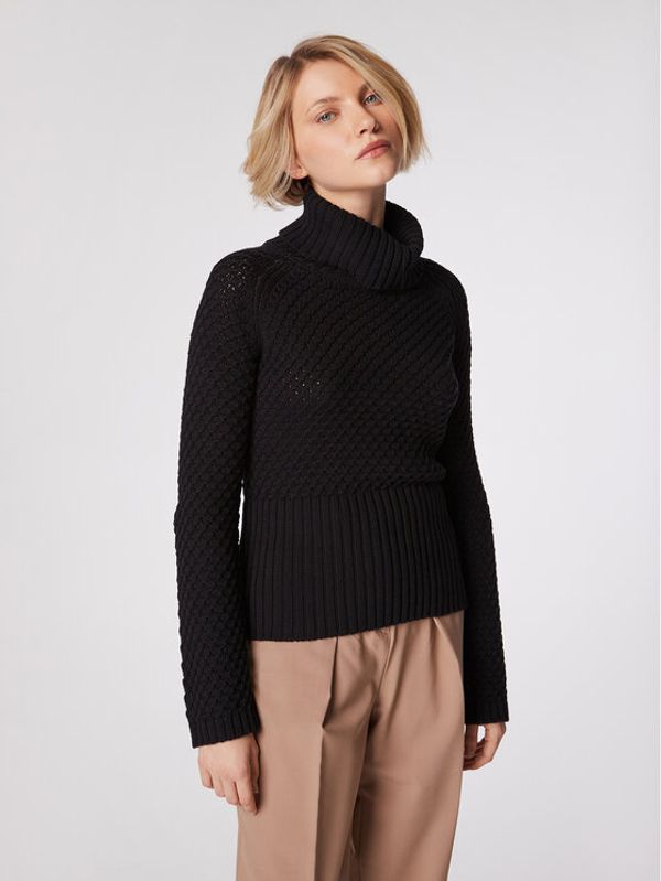 Simple Simple Поло SWD508 Черен Regular Fit