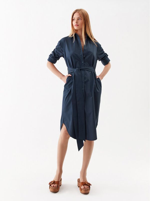 Simple Simple Рокля тип риза SI23-SUD012 Тъмносин Regular Fit