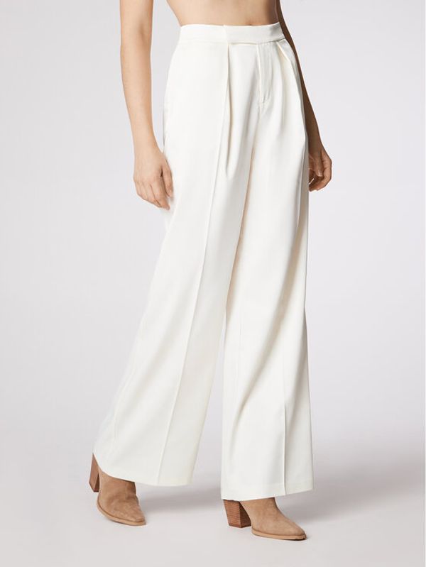 Simple Simple Текстилни панталони SPD013 Бежов Regular Fit