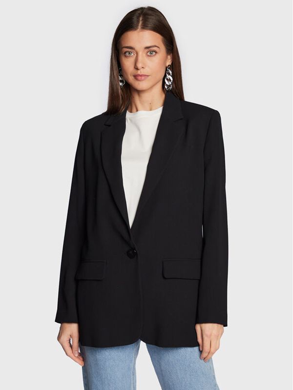 Sisley Sisley Блейзър 26QSLW00M Черен Regular Fit